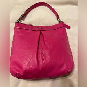 Coach brand Ashley leather handbag in hot pink- never used!